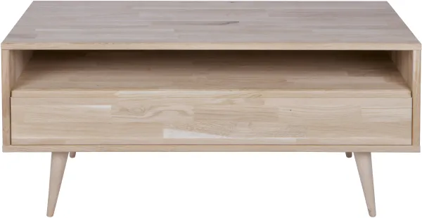 WOOOD Tygo TV-bord, m. 1 rum og 1 skuffe - natur eg (100x44)